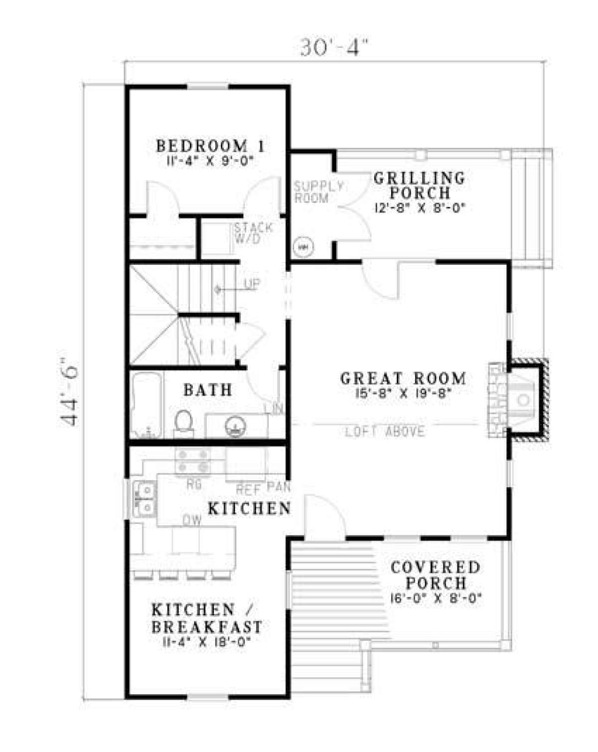 Floorplan 1 for House Plan #110-00312