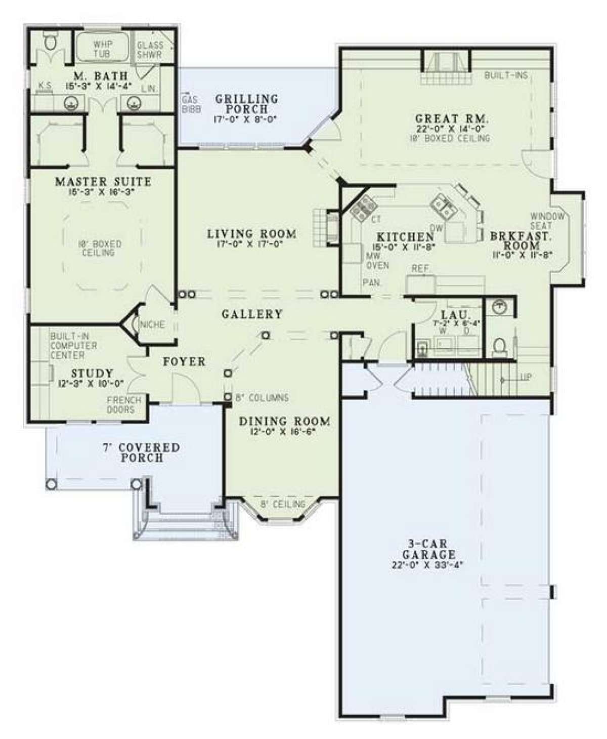 Floorplan 1 for House Plan #110-00315