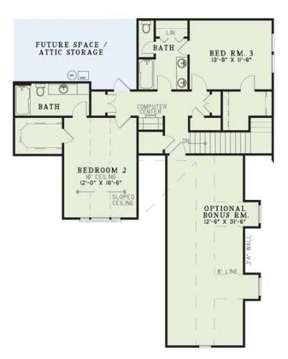 Second Floor for House Plan #110-00315