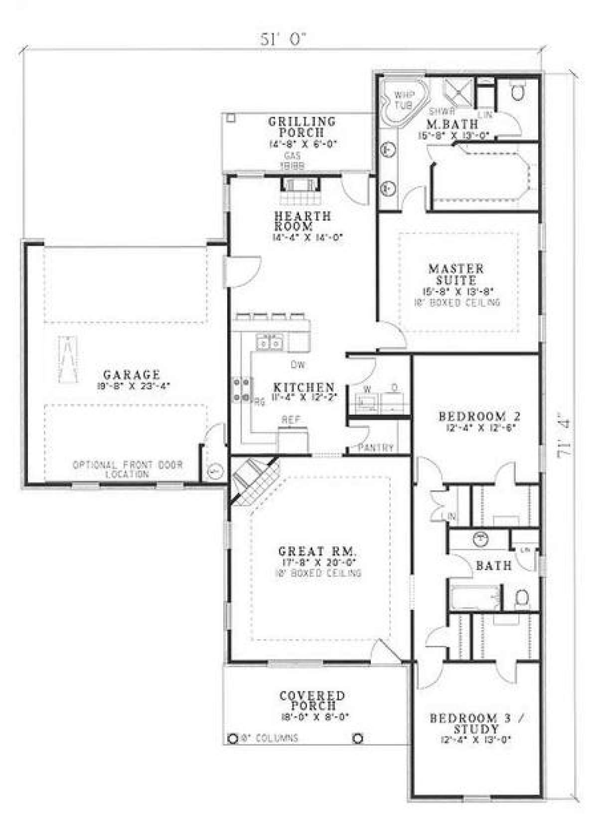 Floorplan 1 for House Plan #110-00316