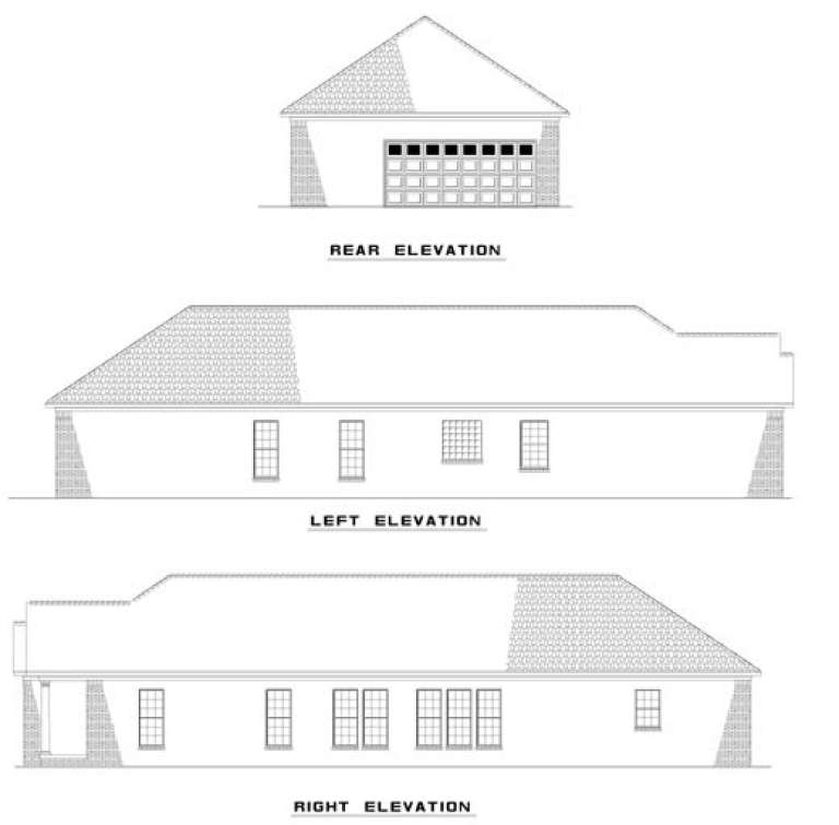 Narrow Lot House Plan #110-00317 Elevation Photo