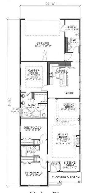 Floorplan 1 for House Plan #110-00317