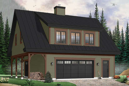 2 Bed, 2 Bath, 1096 Square Foot House Plan - #034-00109