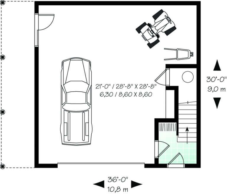 House Plan House Plan #516 Drawing 1