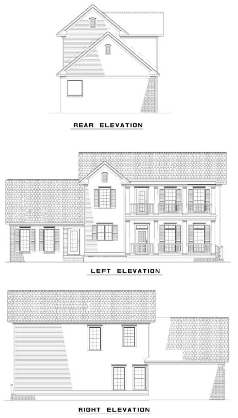 Country House Plan #110-00318 Elevation Photo