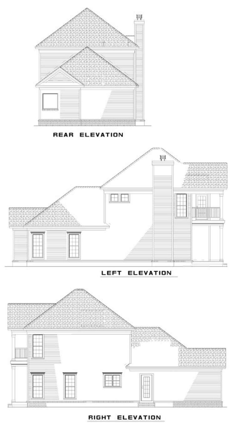 Colonial House Plan #110-00319 Elevation Photo