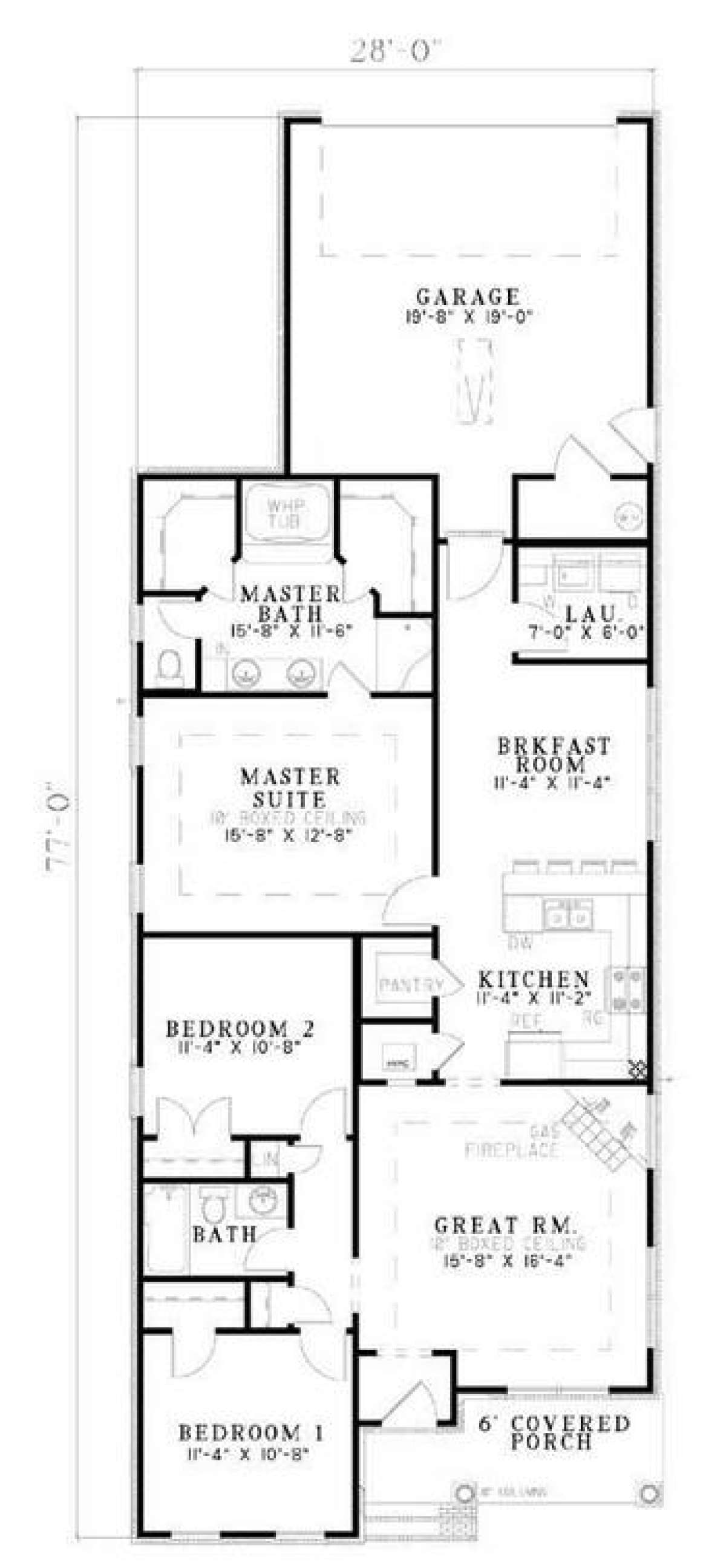 Floorplan 1 for House Plan #110-00320