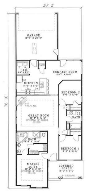 Floorplan 1 for House Plan #110-00321