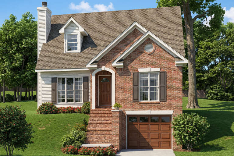 House Plan House Plan #5164 Angled Front Elevation