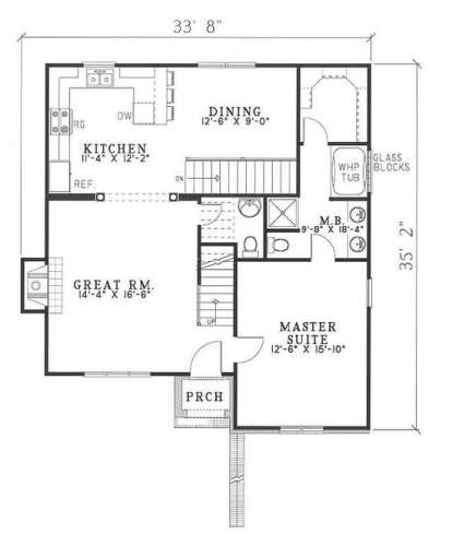 Floorplan 1 for House Plan #110-00322