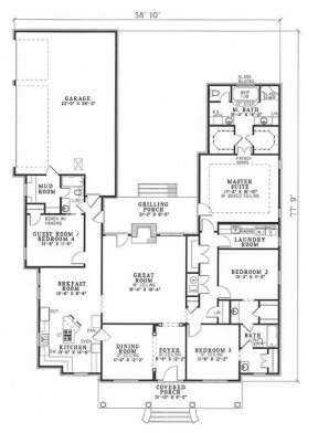 Floorplan 1 for House Plan #110-00324