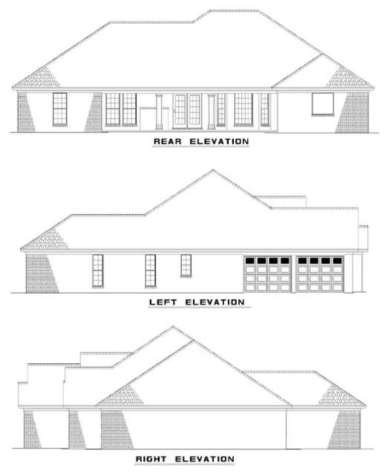 Ranch House Plan #110-00325 Elevation Photo