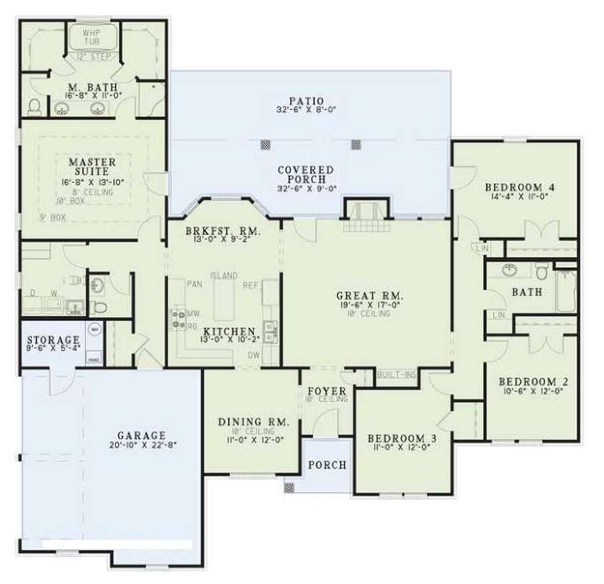 Floorplan 1 for House Plan #110-00325