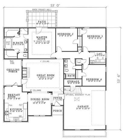 Main Floor  for House Plan #110-00326