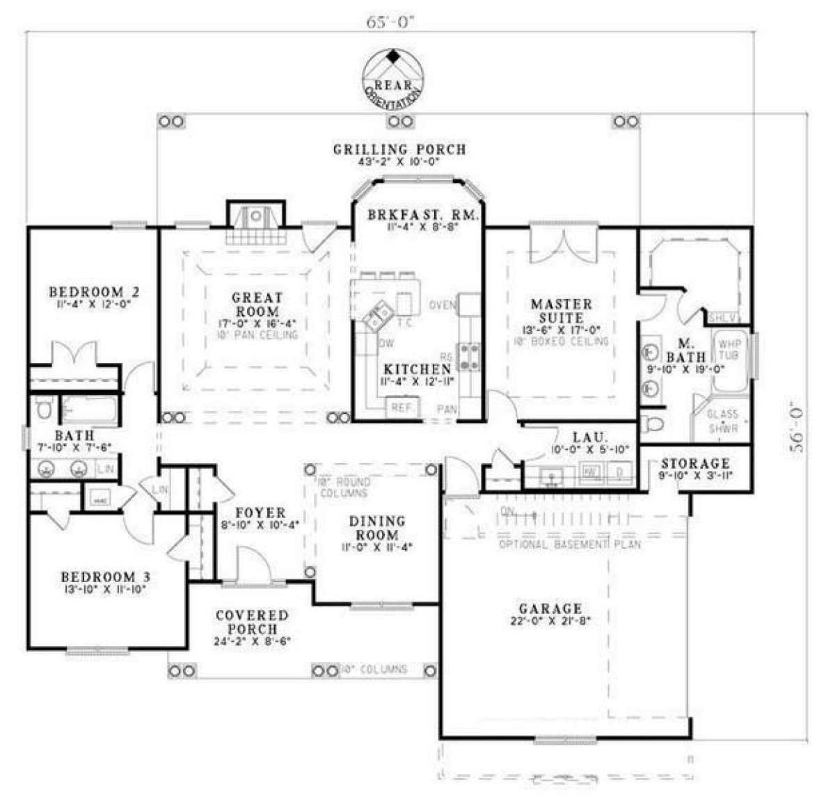 Floorplan 1 for House Plan #110-00328