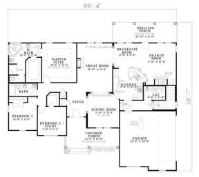 Floorplan 1 for House Plan #110-00330