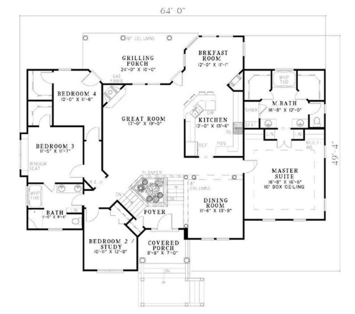 Floorplan 1 for House Plan #110-00335