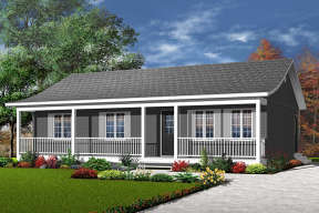 Ranch House Plan #034-00111 Elevation Photo
