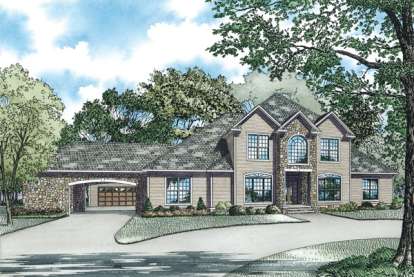 Luxury House Plan #110-00341 Elevation Photo