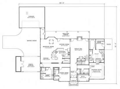 Floorplan 1 for House Plan #110-00341