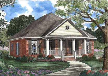 Country House Plan #110-00344 Elevation Photo