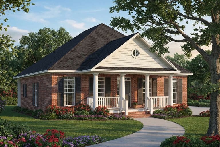 House Plan House Plan #5186 Angled Front Elevation