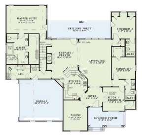Floorplan 1 for House Plan #110-00351