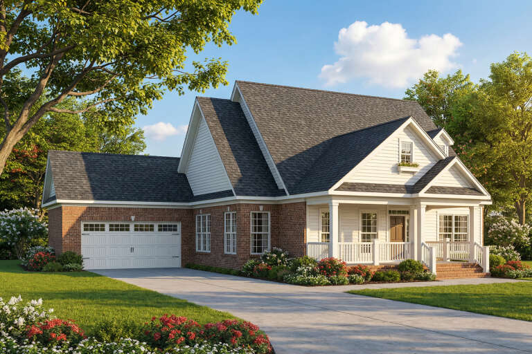 House Plan House Plan #5194 Angled Front Elevation