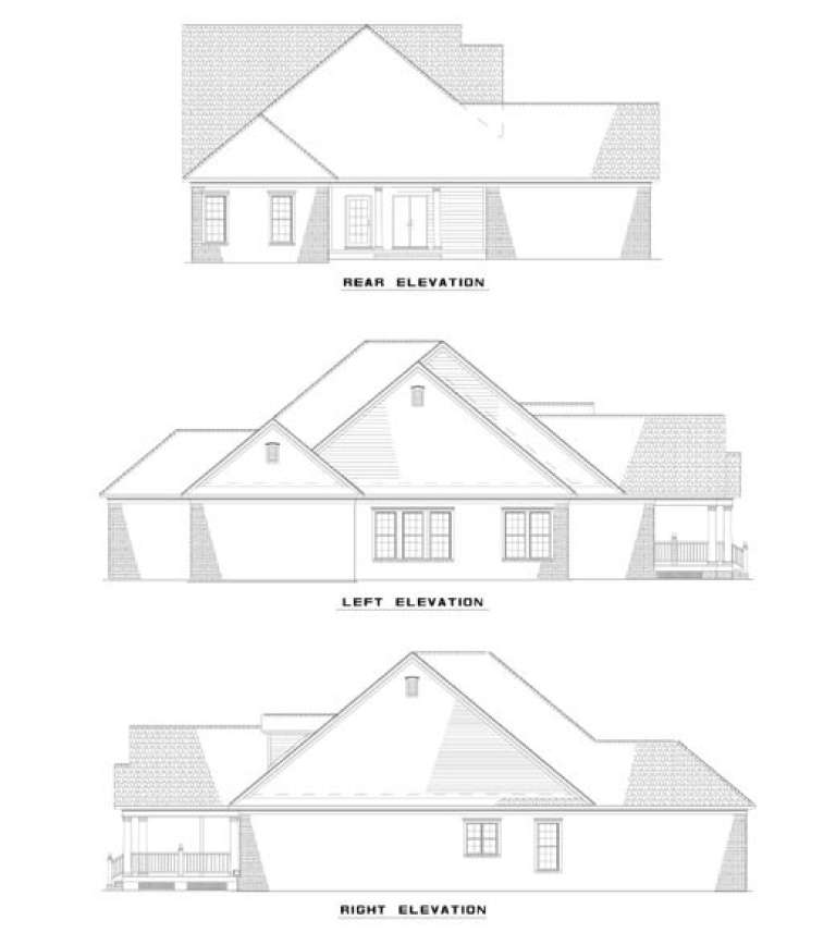 Ranch House Plan #110-00352 Elevation Photo