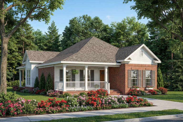 House Plan House Plan #5195 Angled Front Elevation