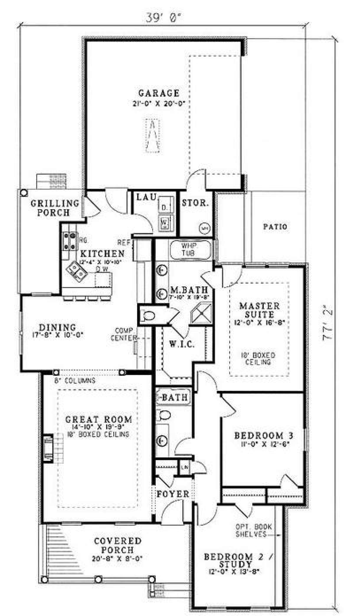 Floorplan 1 for House Plan #110-00353