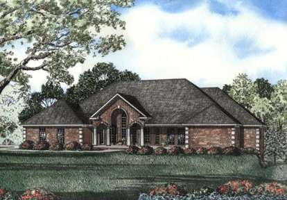 Ranch House Plan #110-00354 Elevation Photo