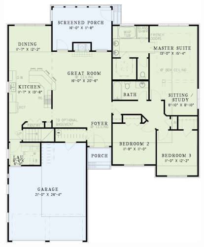 Main Floor for House Plan #110-00355