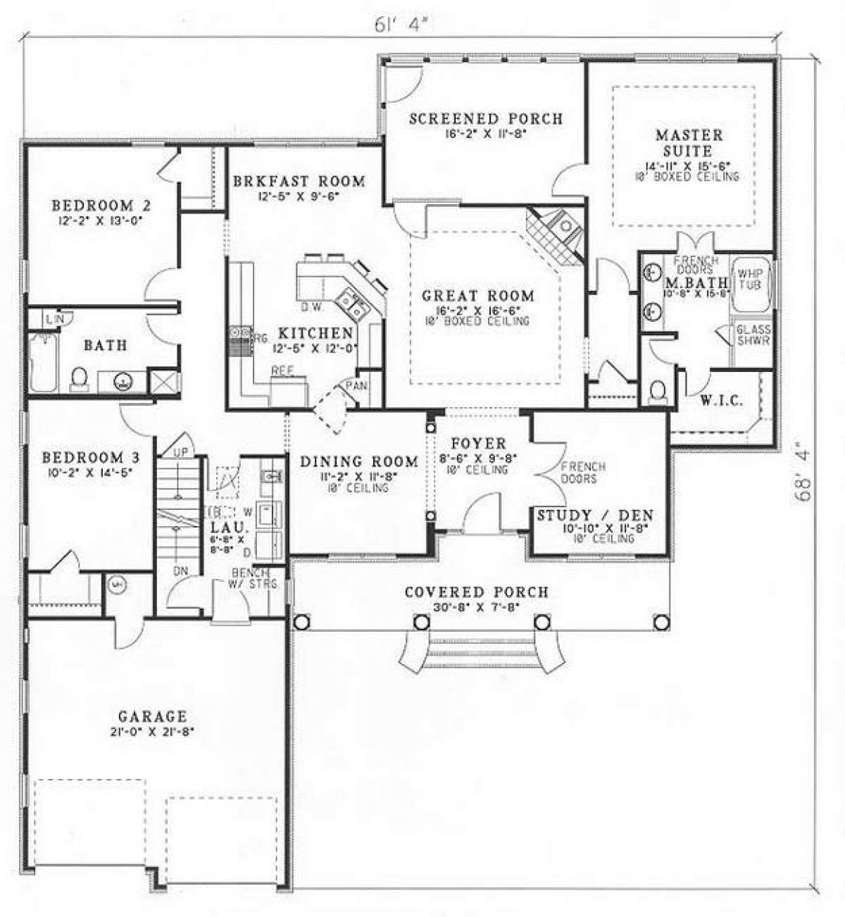 Floorplan 1 for House Plan #110-00356