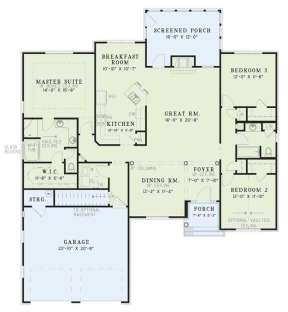 Floorplan 1 for House Plan #110-00357