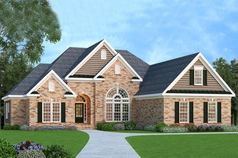 European House Plan #009-00035 Elevation Photo