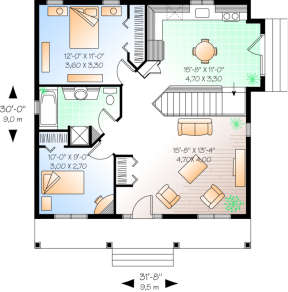 Main Floor for House Plan #034-00113