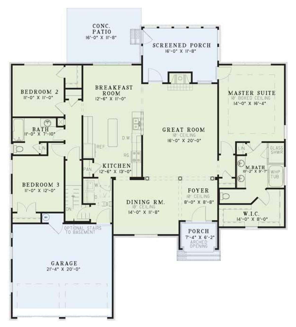 Floorplan 1 for House Plan #110-00358