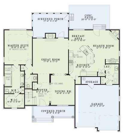 Floorplan 1 for House Plan #110-00359