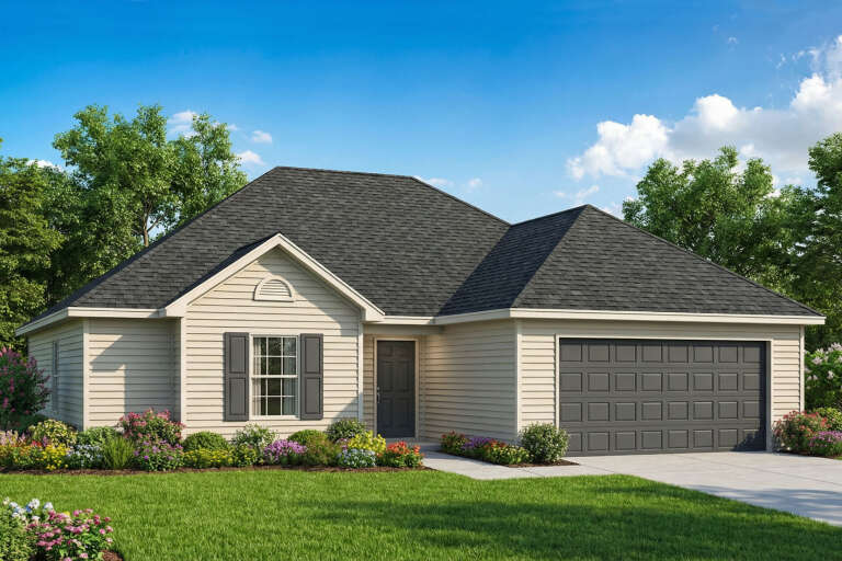 House Plan House Plan #5204 Angled Front Elevation
