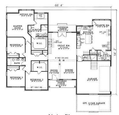 Main Floor  for House Plan #110-00364