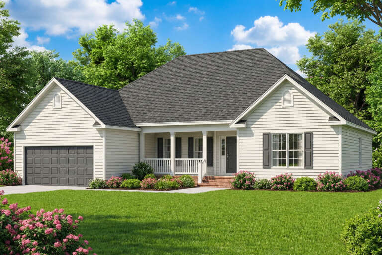 House Plan House Plan #5215 Angled Front Elevation