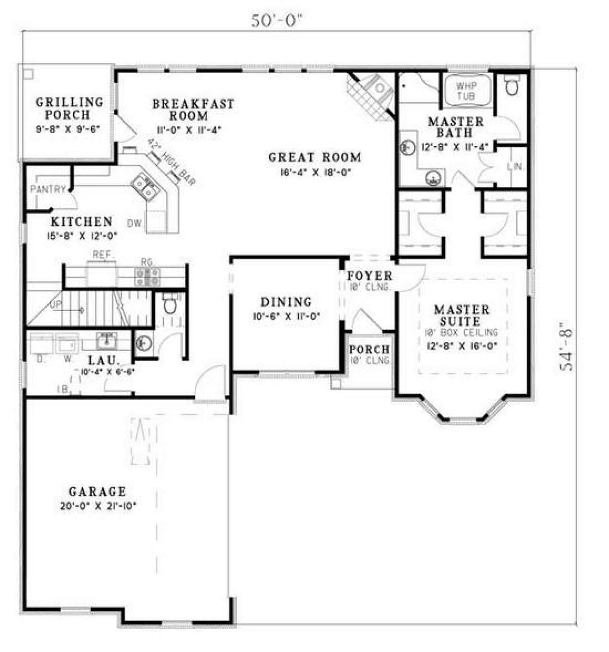 Floorplan 1 for House Plan #110-00374