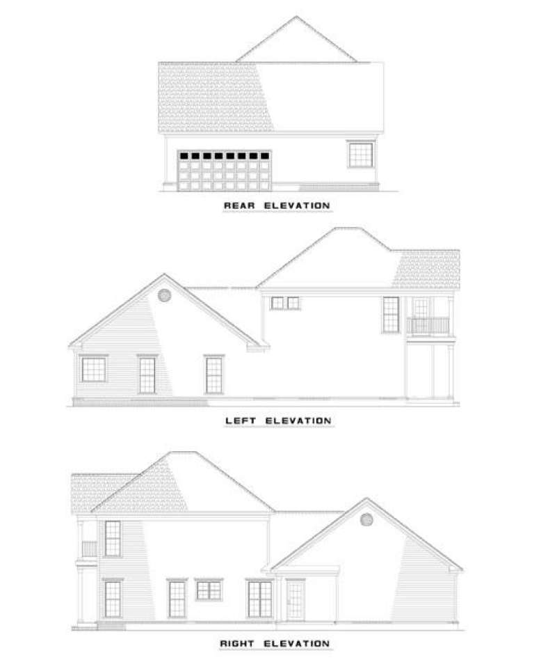 Narrow Lot House Plan #110-00375 Elevation Photo