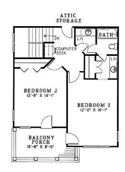 Second Floor for House Plan #110-00375