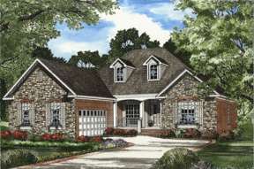 French Country House Plan #110-00376 Elevation Photo