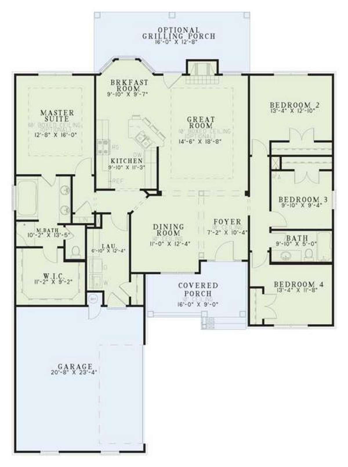 Floorplan 1 for House Plan #110-00376