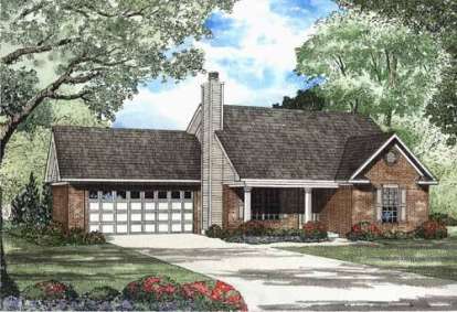 2 Bed, 2 Bath, 1067 Square Foot House Plan - #110-00378