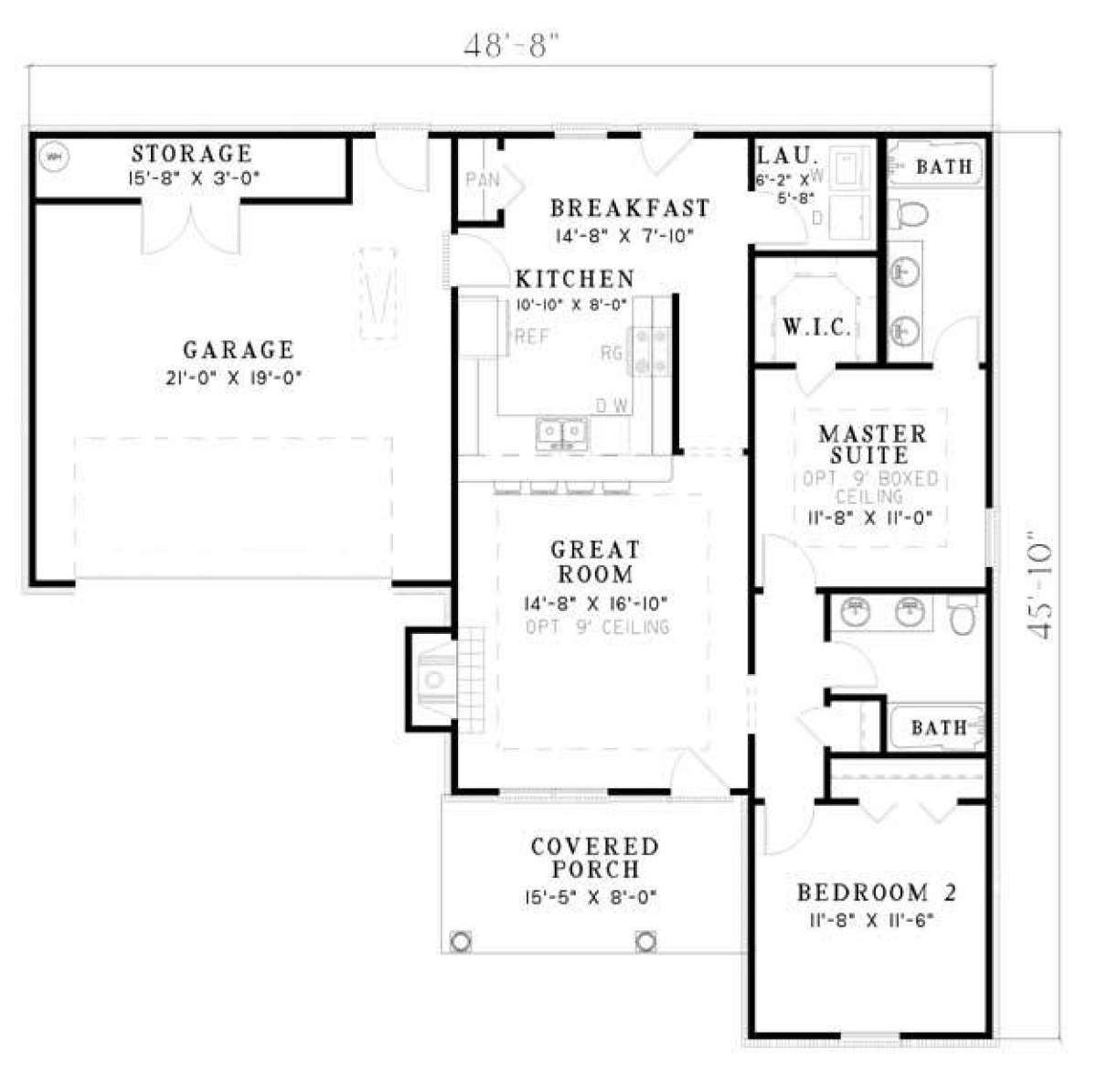 Floorplan 1 for House Plan #110-00378