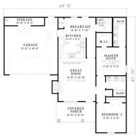 Floorplan 1 for House Plan #110-00378